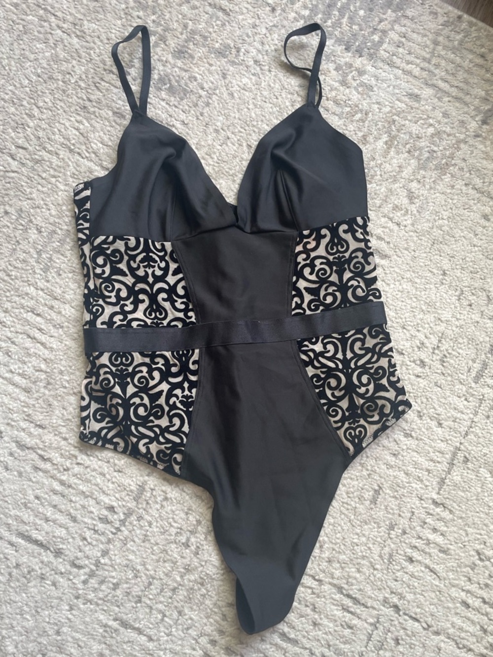 NWT Victoria's Secret Black One-Piece Bodysuit